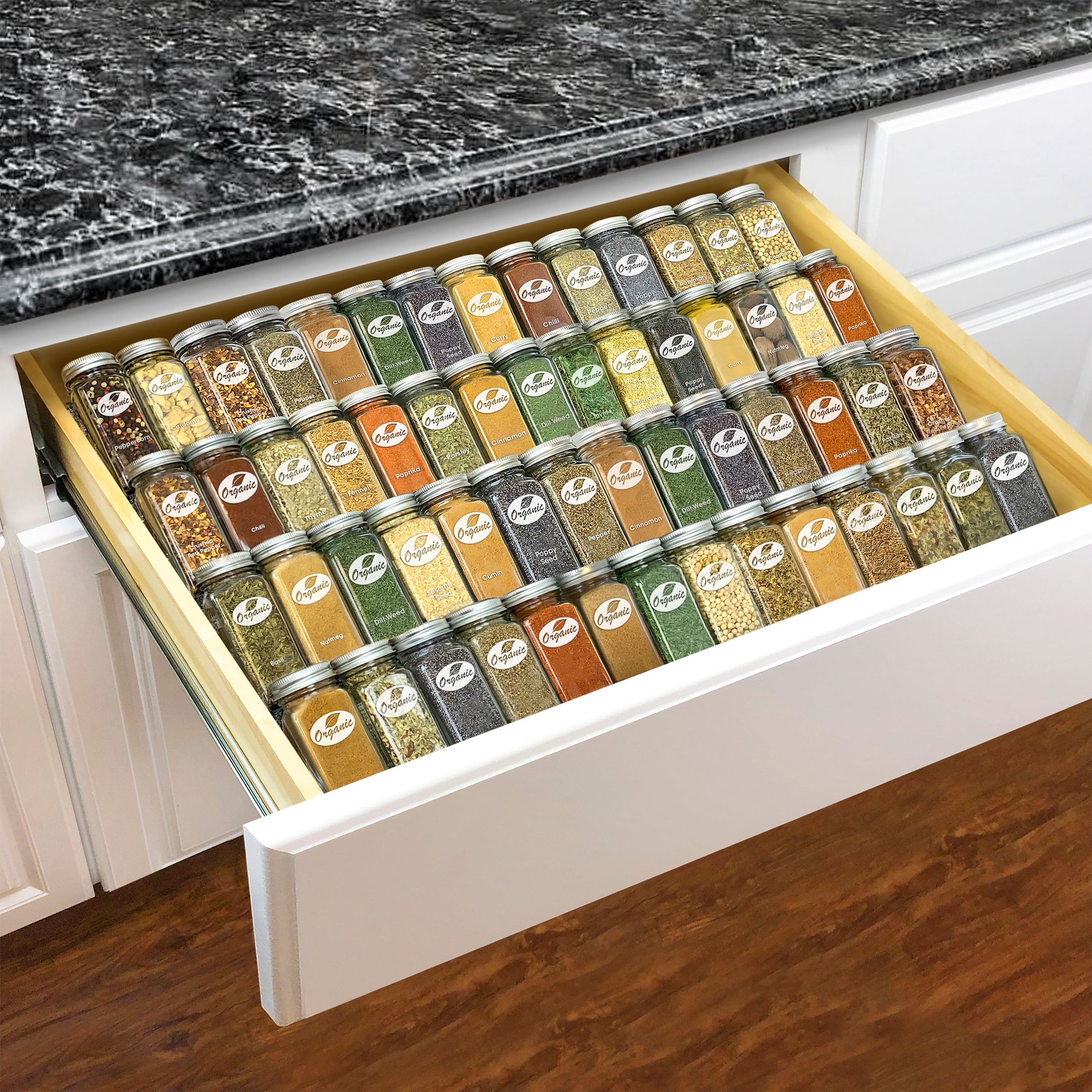 Steel Drawer Insert Spice Rack