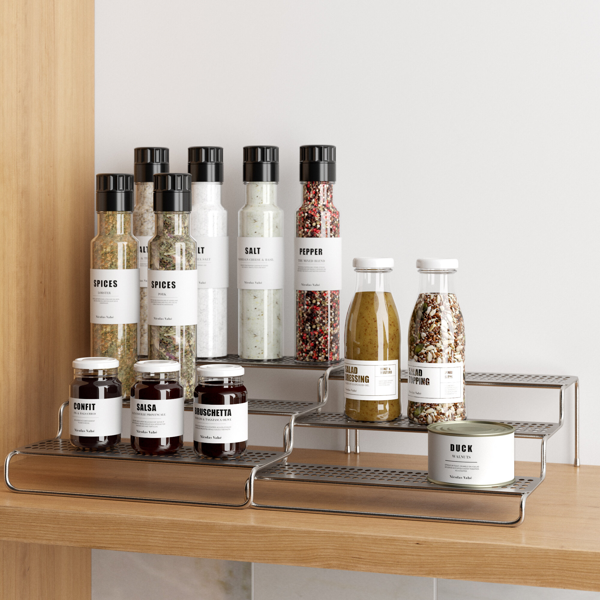 Steel Free Standing Tiered Spice Rack