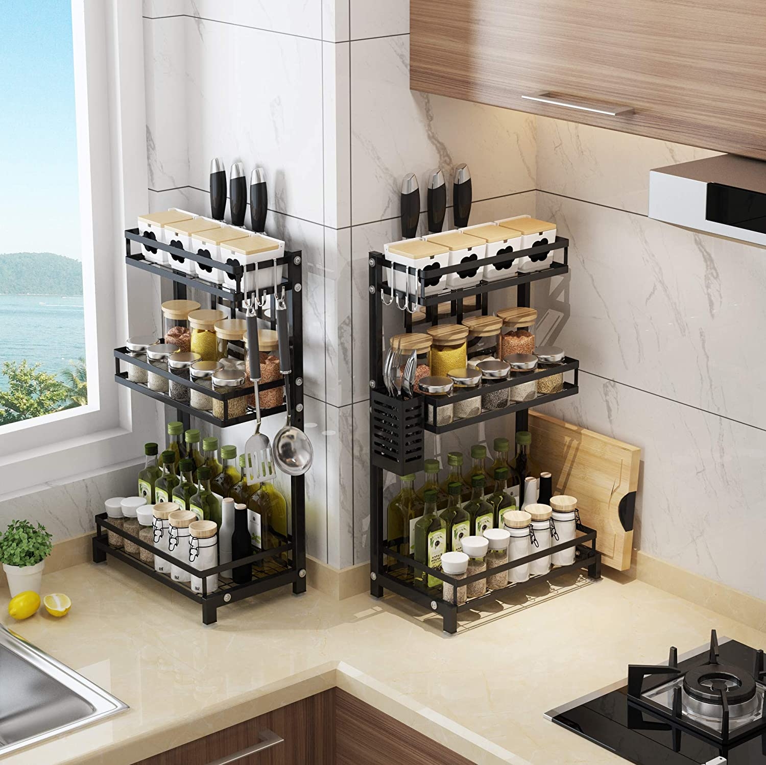 Steel Slide Out Spice Rack Organizer