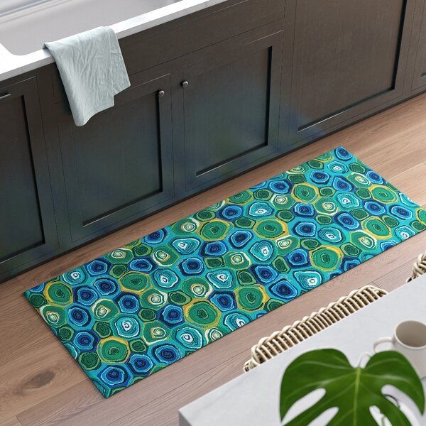 Synthetic Rectangle Anti Slip Kitchen Mat