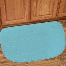 Teal Foam Semi Circle Mat