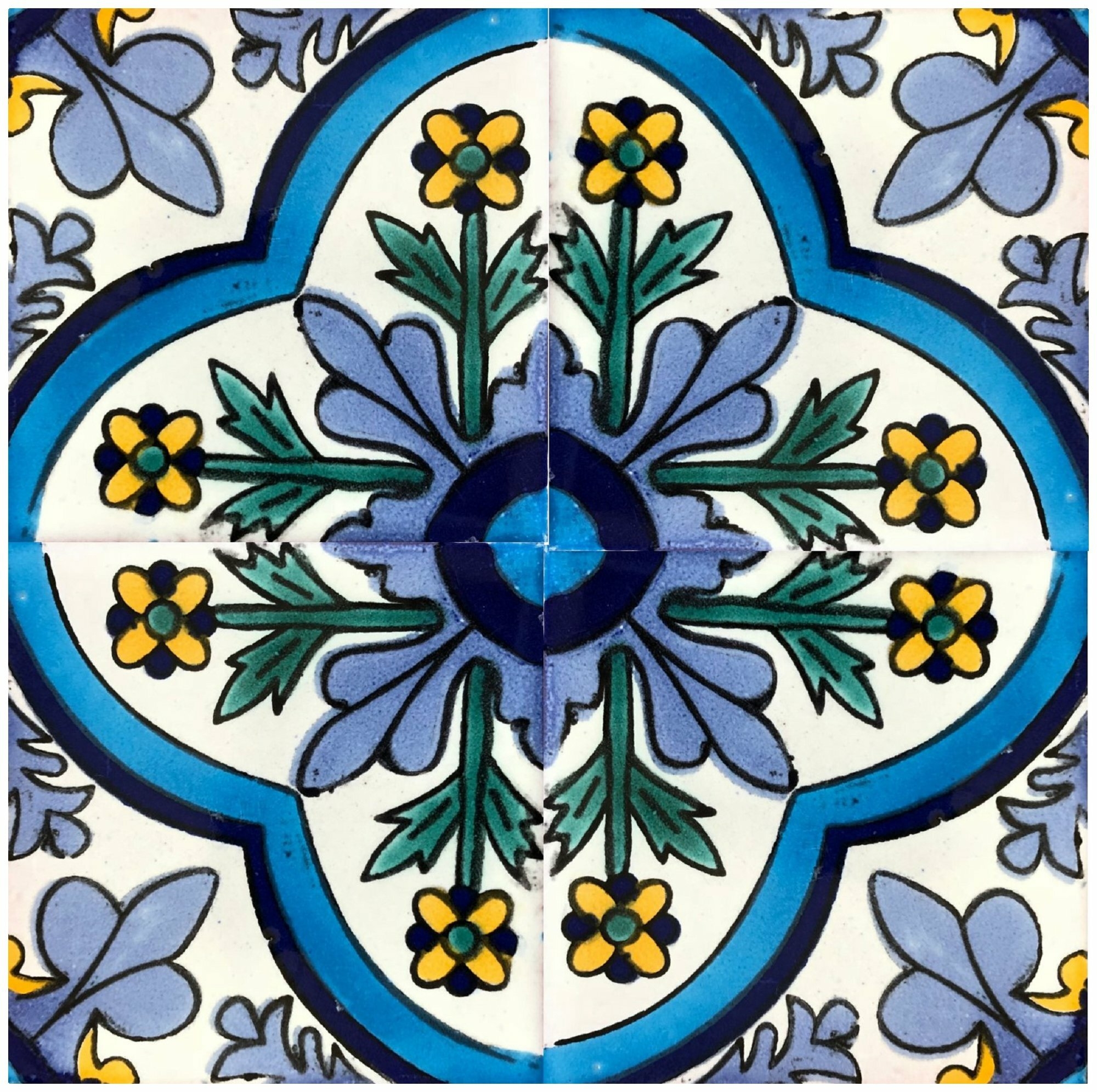 Terracotta Decorative Accent Tile in Multi-Color