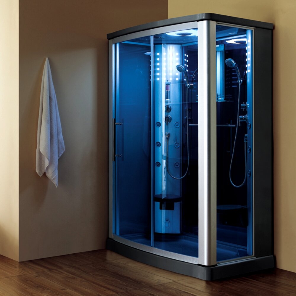 Tinted Glass Steam Shower With Base Included