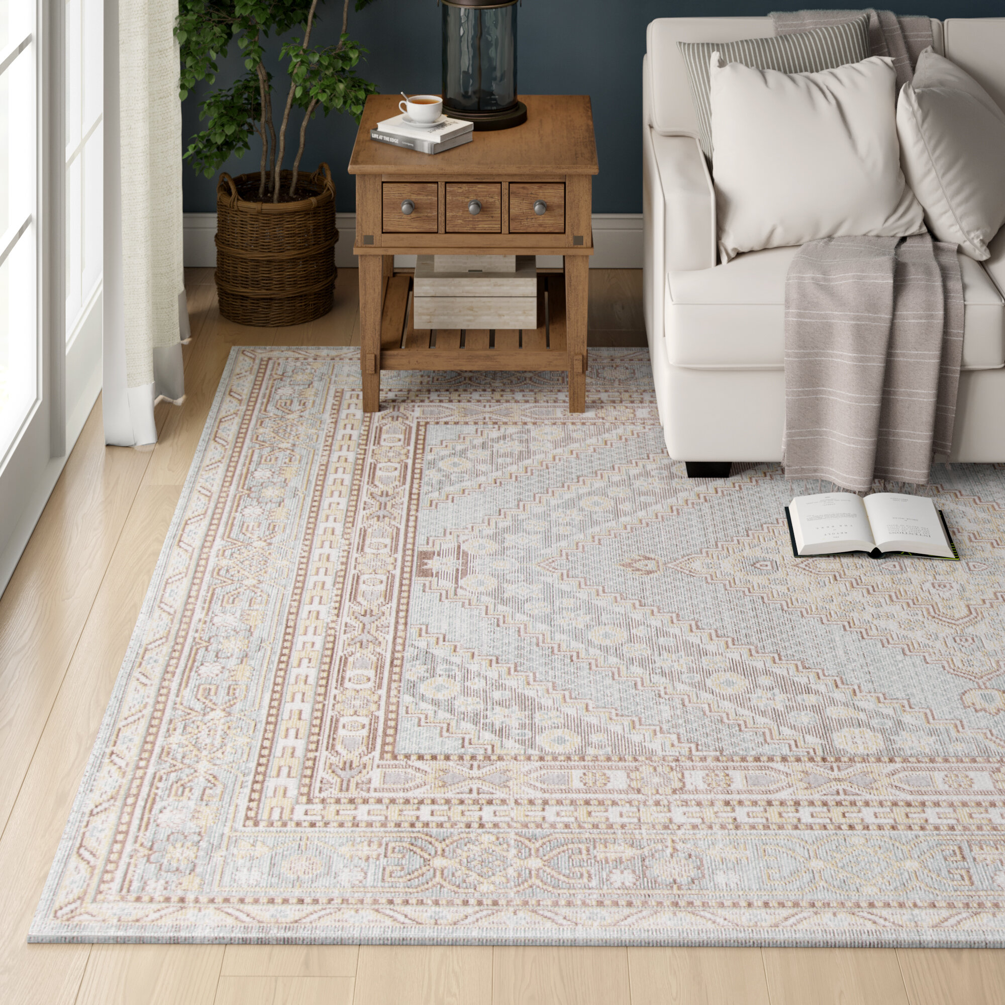 Turkey Polyester Traditional Area Rug