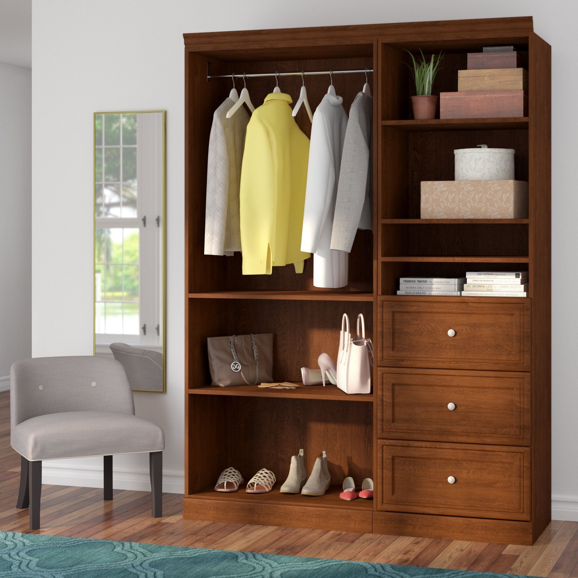 Tuscany Brown Manufactured Wood Closet System