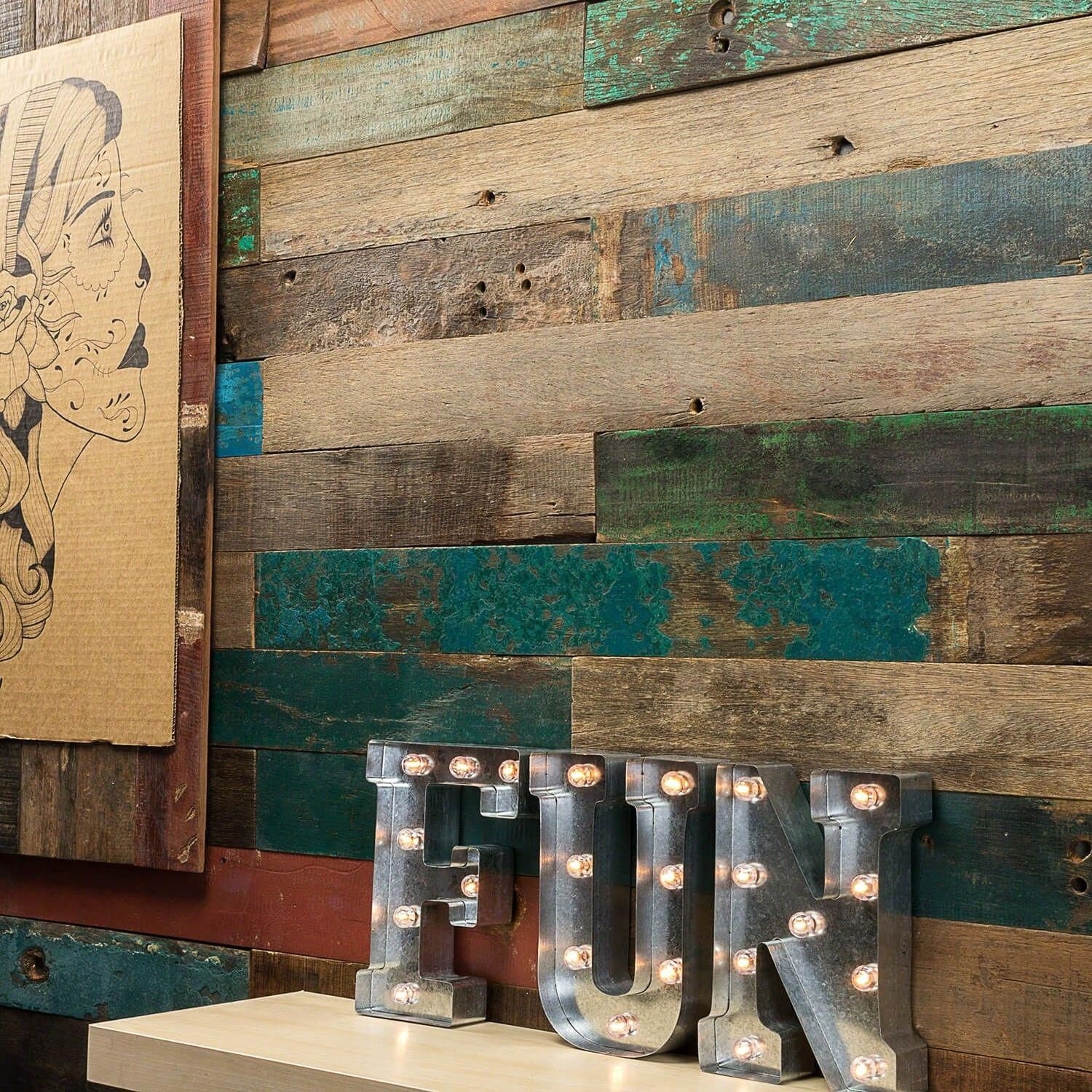 Vintage Wood Rectangular Field Tile