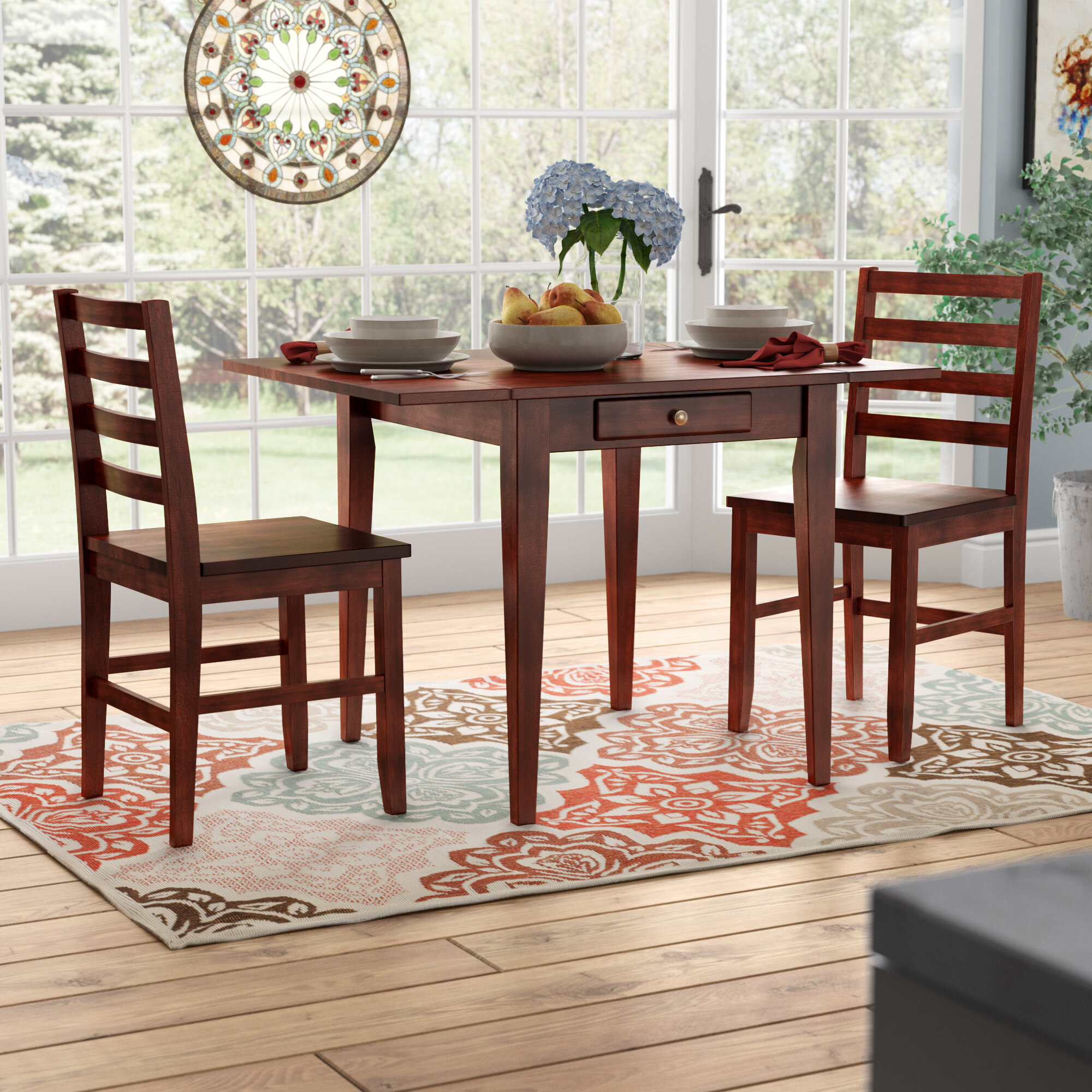 Walnut Drop Leaf Shaker Dining Set