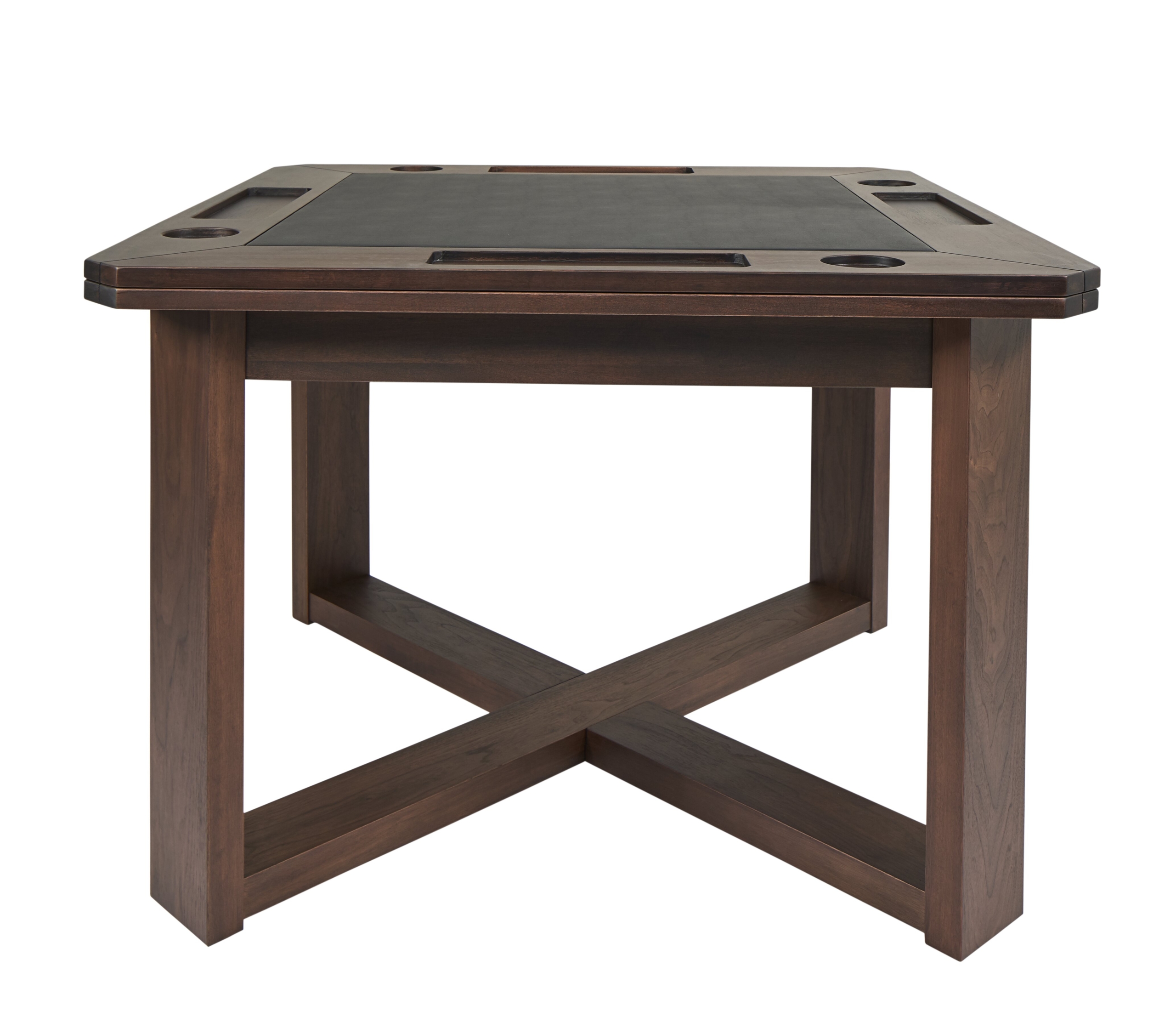Walnut Solid Wood Square Poker Table