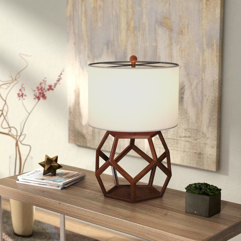 Warm Brown Solid Wood Table Lamp