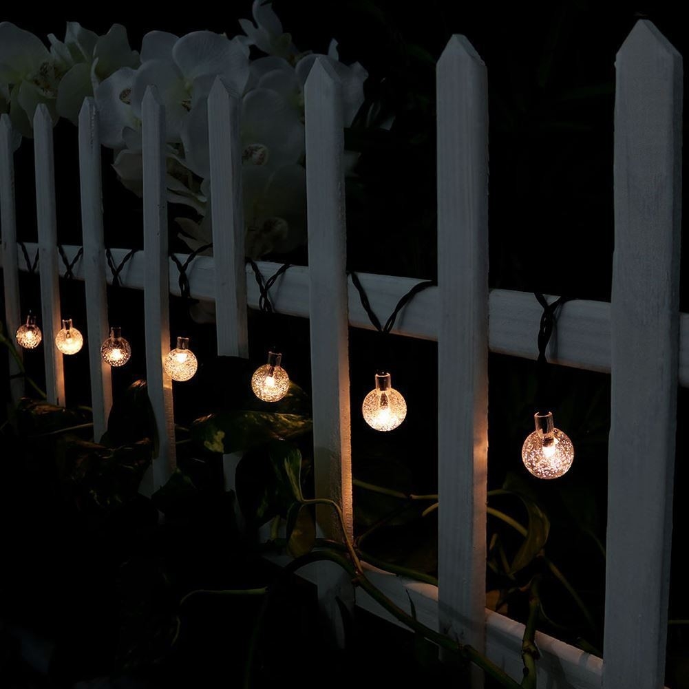 Warm White Solar Bulb Globe String Light