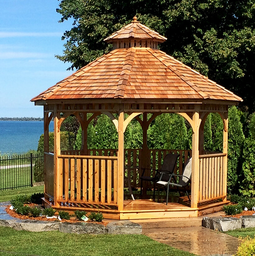 Western Red Cedar Solid Wood Patio Gazebo