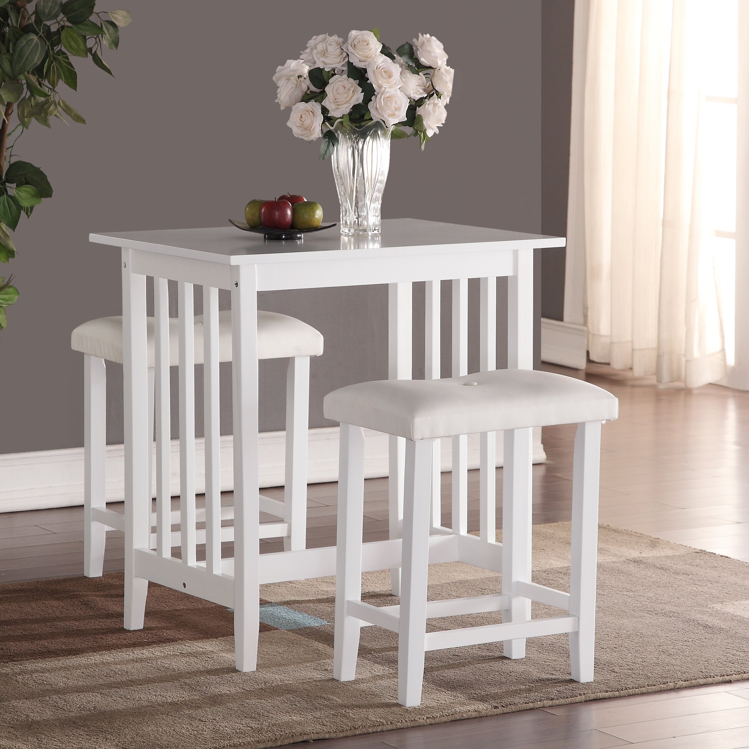 White Counter Height Shaker Dining Set