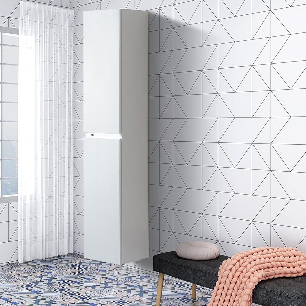 White Manufactured Wood Wall Mounted Cabinet