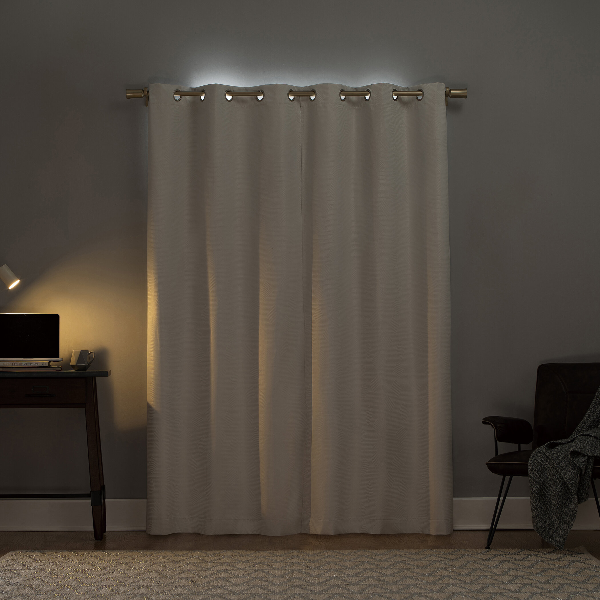 White Max Blackout Thermal Grommet Curtain Panels