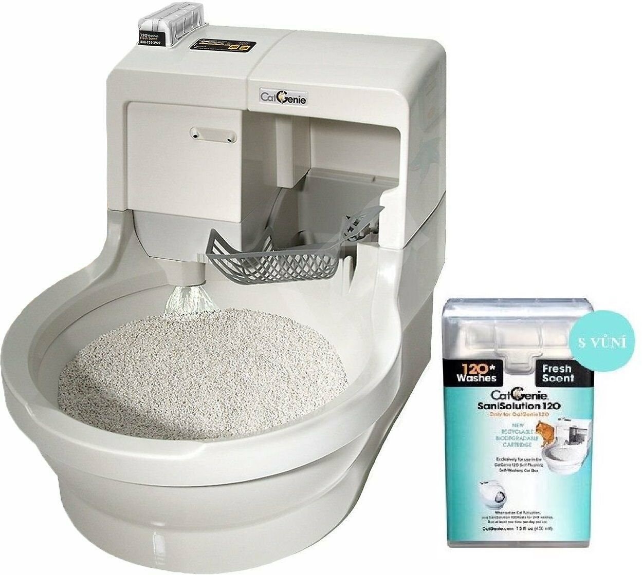 White Open Standard Litter Box for Cats
