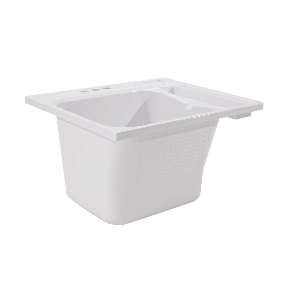 White Plastic Drop In Service Sink