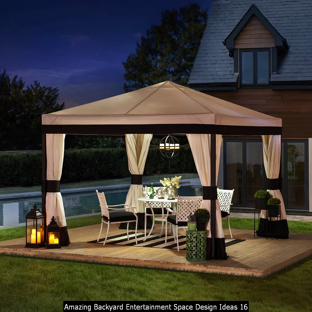 White Polyester Steel Patio Gazebo