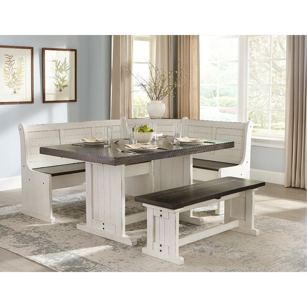 White Solid Wood Shaker Dining Set