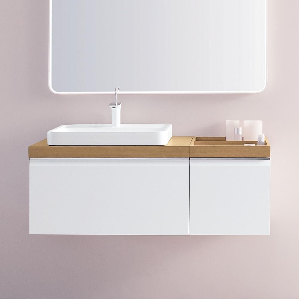 White Solid Wood Wall Mounted Cabinet