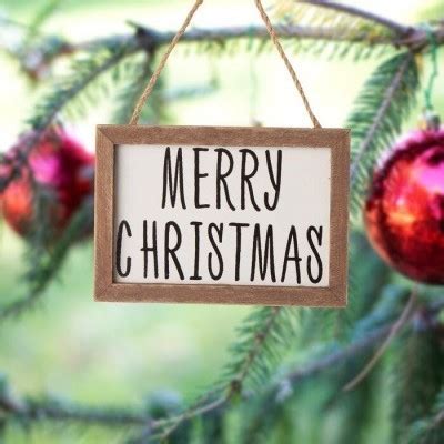 White Wood Christmas Wood Photo Ornament