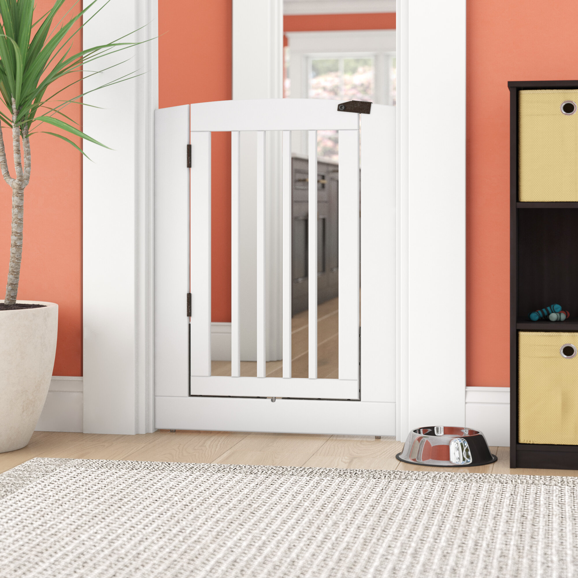 White Wood Individual Panel Free Standing Pet Gate