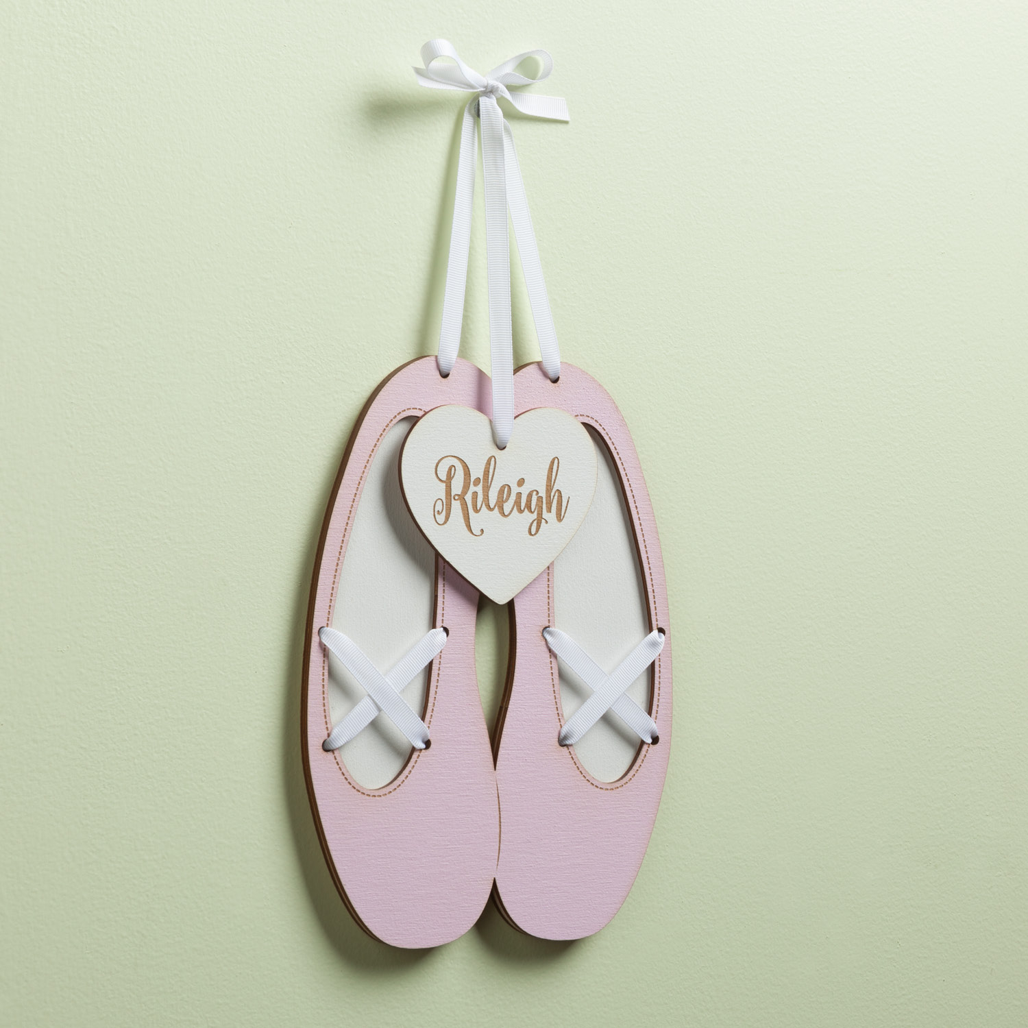 Wood Ballet Slippers Personalize Wall Hanging