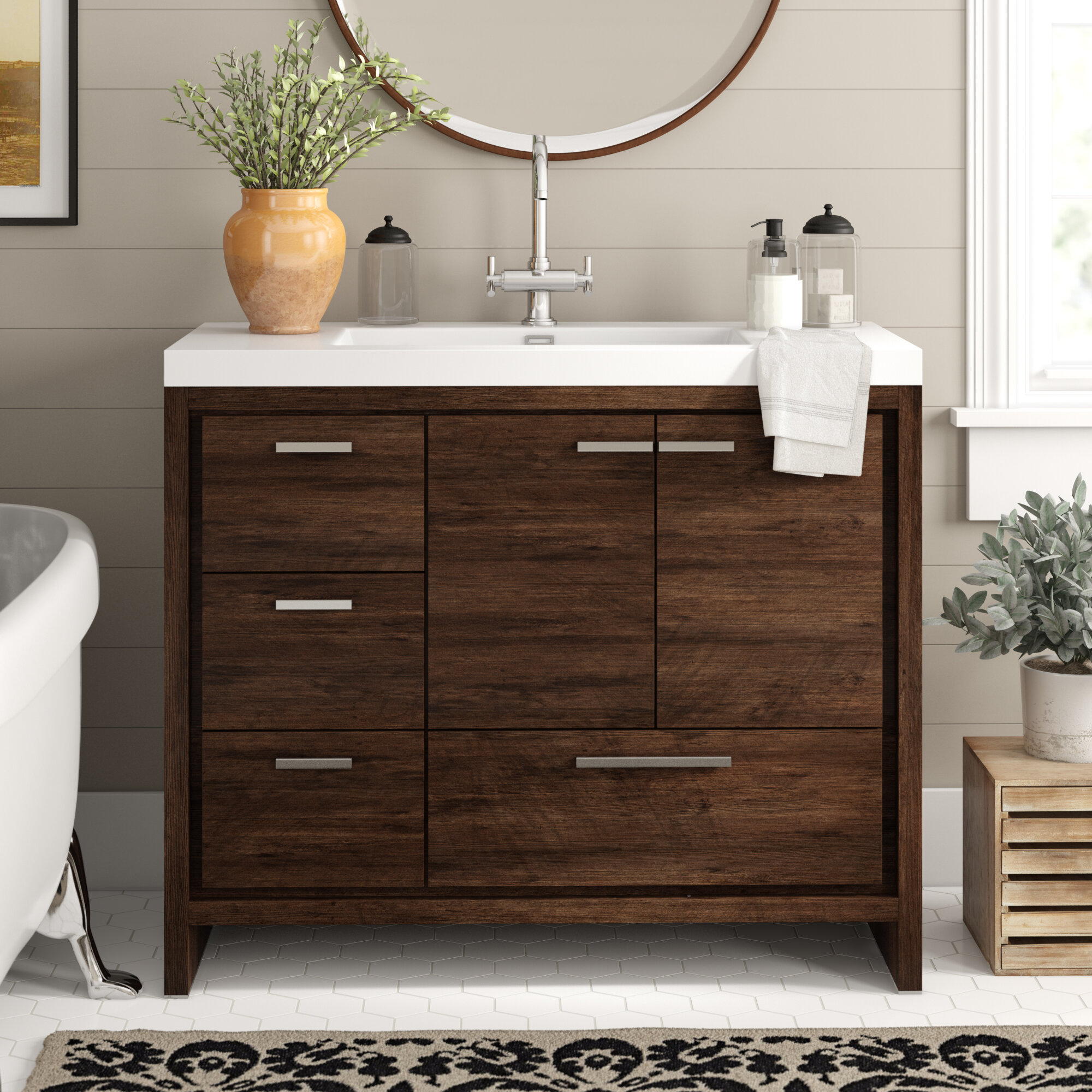 Wood Knots Single Bathroom Vanity