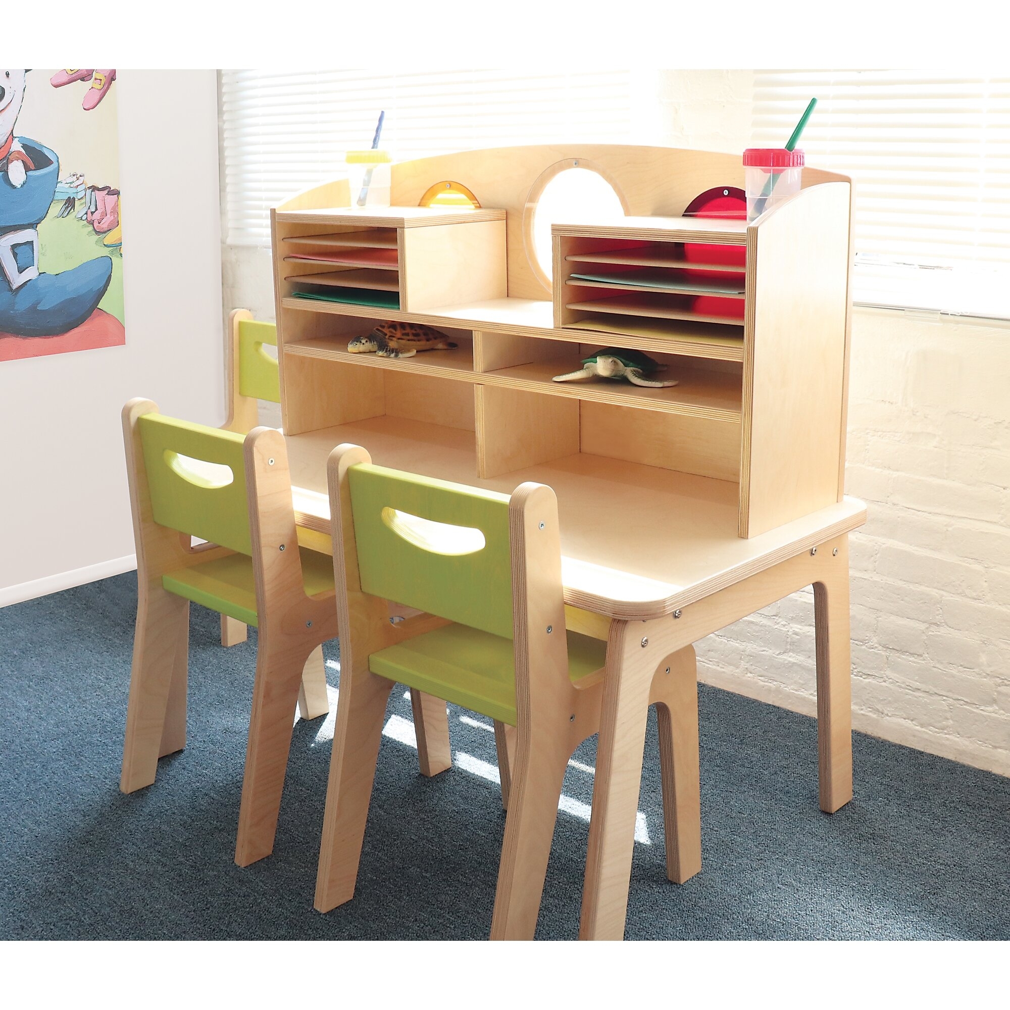 wooden kids desk