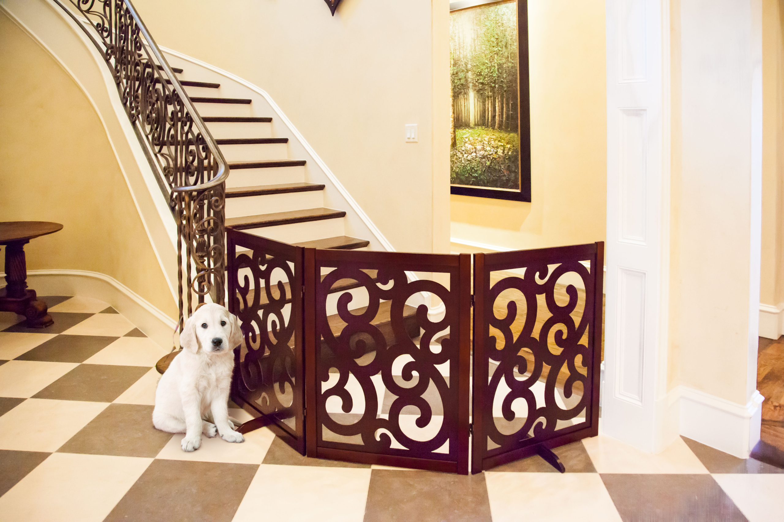 Wooden Free Standing Pet Gate