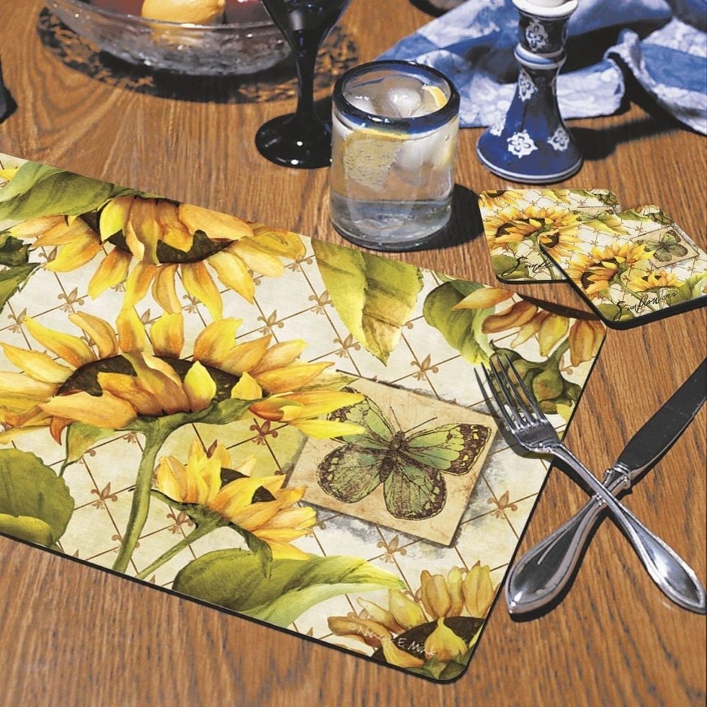 Yellow Cork Wood Rectangular Placemat
