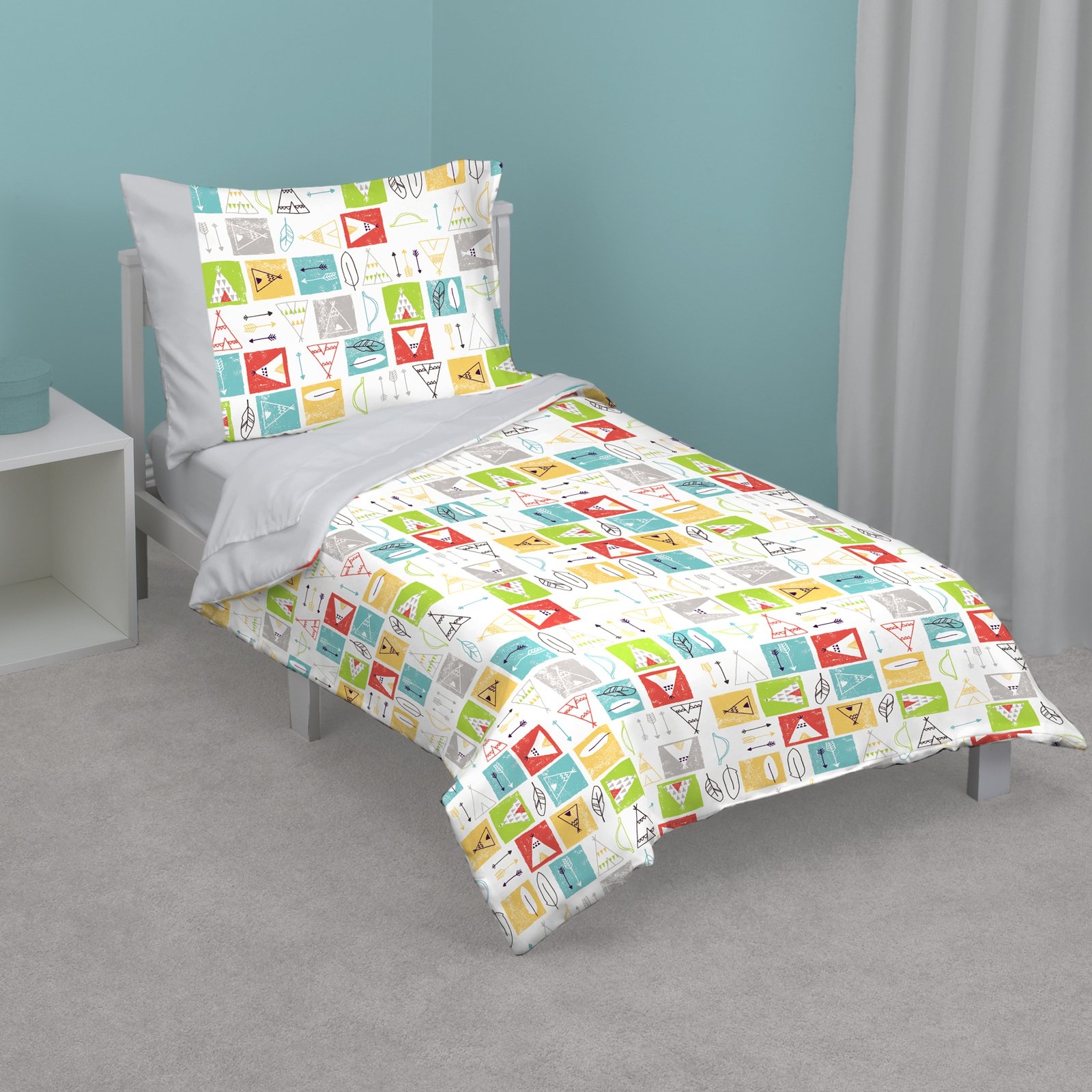 Yellow Polyester Jungle Toddler Bedding Set