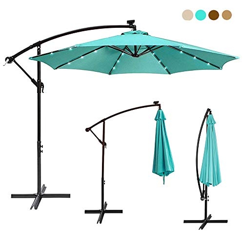 : 10ft Deluxe Solar Power Outdoor Patio ...