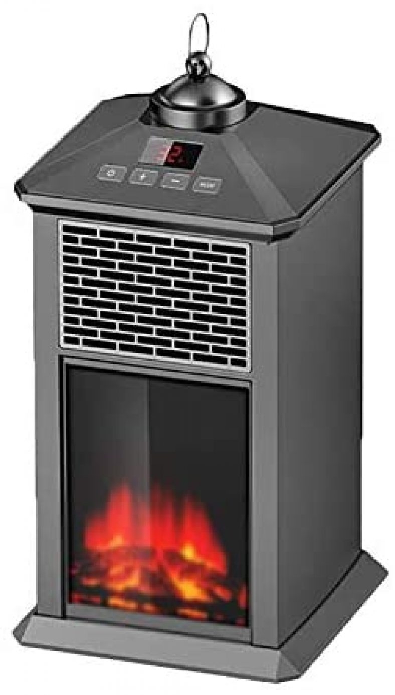 800W Patio Heater Remote Control Space Heater Automatic Constant Temperature Outdoor Heater Safe Electric Heater,Floorstanding Electric Fireplace Heater Fast Heating for Bedroom,Backyard