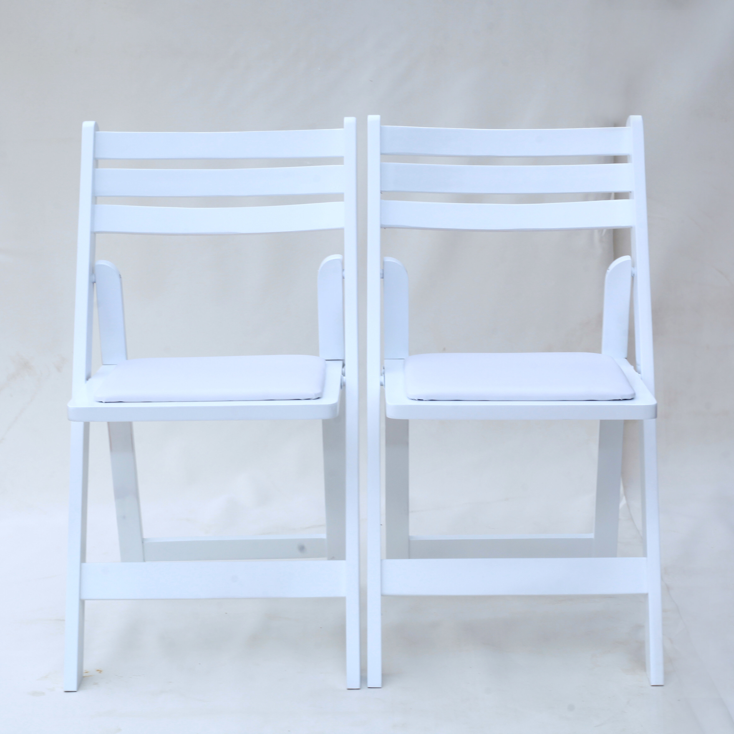 Abdelrahmane Ladder Back Folding Side Chair in White