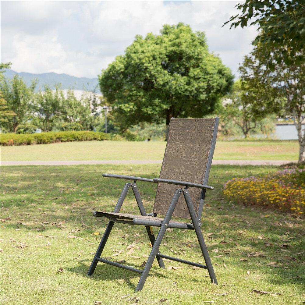 Albertino Folding PVC-coated polyester Poolside Garden Outdoor Patio Chair with Cushion