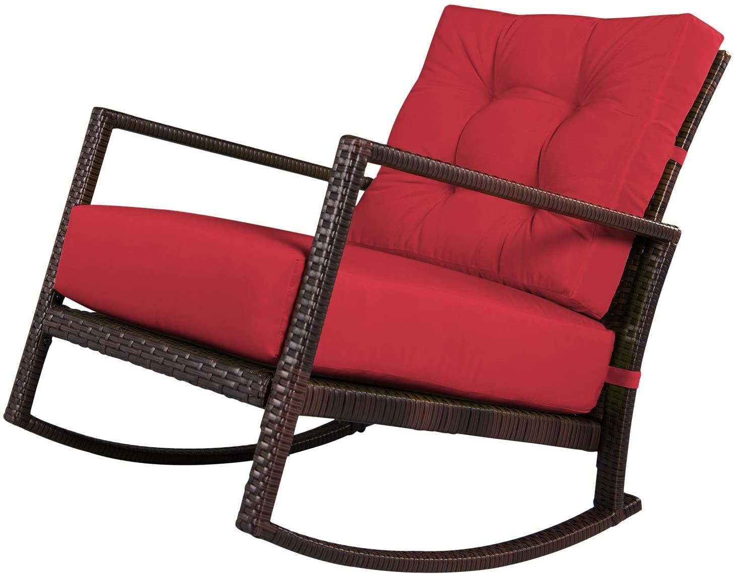 Albrechtice Outdoor Rocking Chair with Cushions