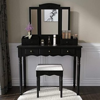 Amazon.com: Vanity Set Makeup Vanity Desk Dressing Table ...