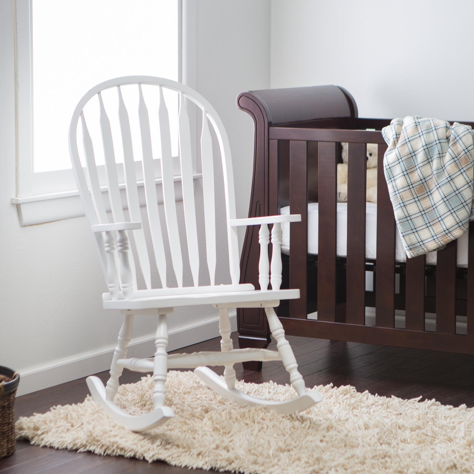 Amazon.com: Windsor Baby Nursery Rocking Chair - White ...
