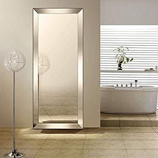 Amazon.com: XL Long Full Length Silver Wall Floor Mirror