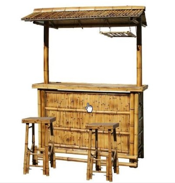 : Amerihome BABBRC Outdoor Bamboo Tiki Bar Set ...