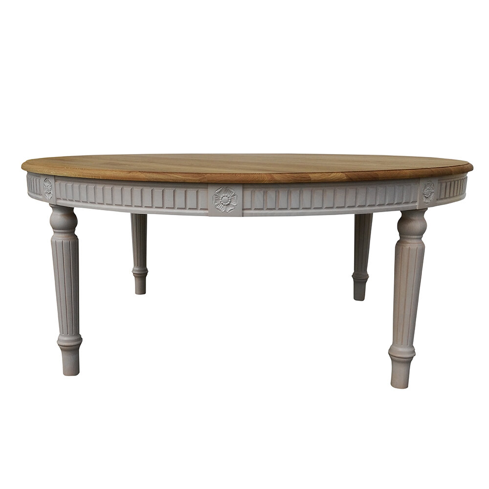 Badi Solid Wood Round Dining Table