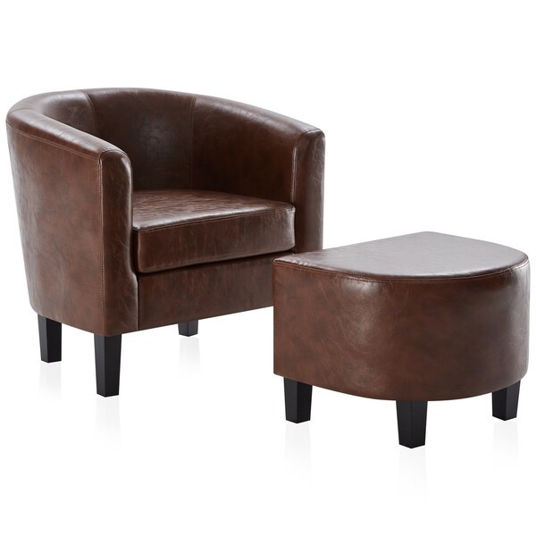 Leather Chair and Ottoman - VisualHunt