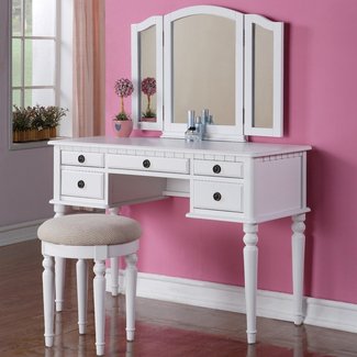 Bedroom & Makeup Vanities You'll Love | Wayfair