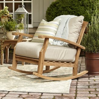 Birch Lane Summerton Teak Rocking Chair & Reviews | Wayfair