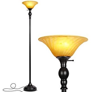 Brightech Evelyn LED Floor Lamp- Free Standing Tall Pole ...