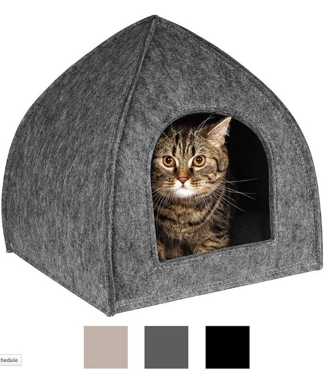 : BRONZEDOG Cat House Bed with Removable ...