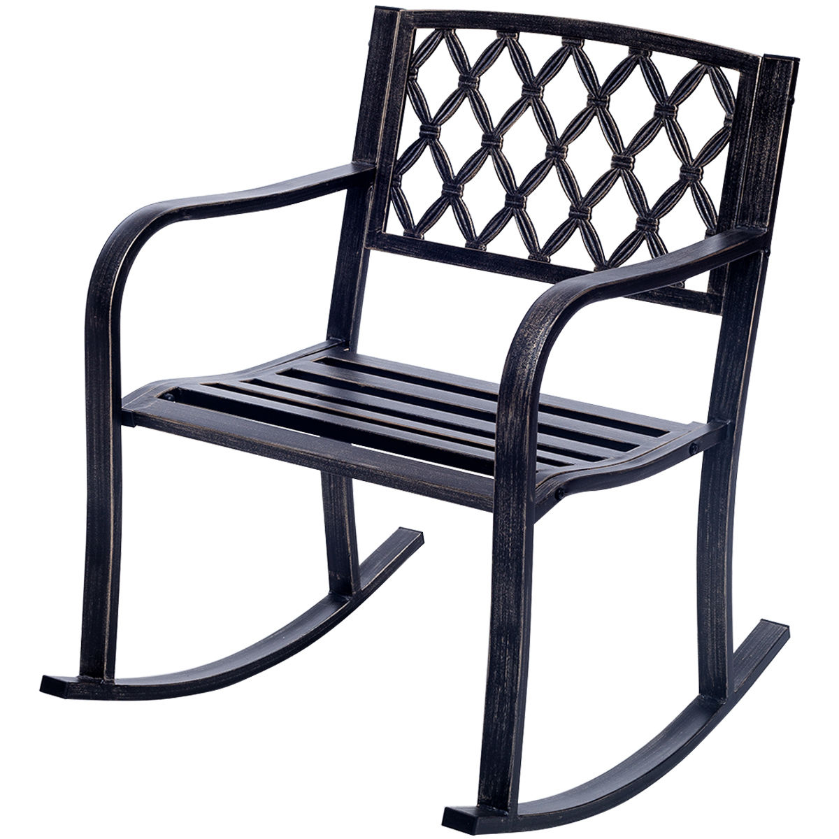 : Cast Iron Powder Coated Outdoor Patio Rocking ...