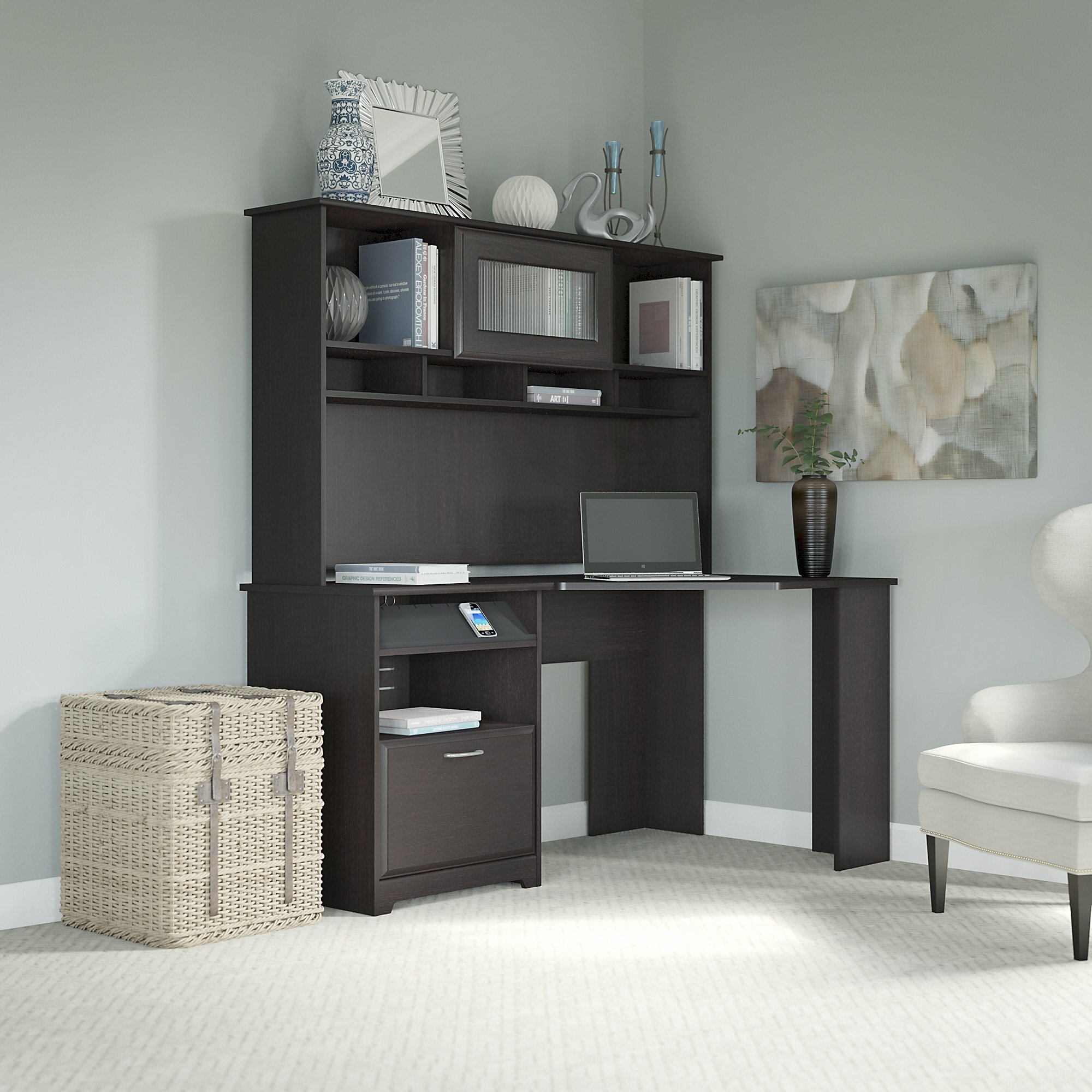 Corner Desk with Hutch and Mobile | Wayfair
