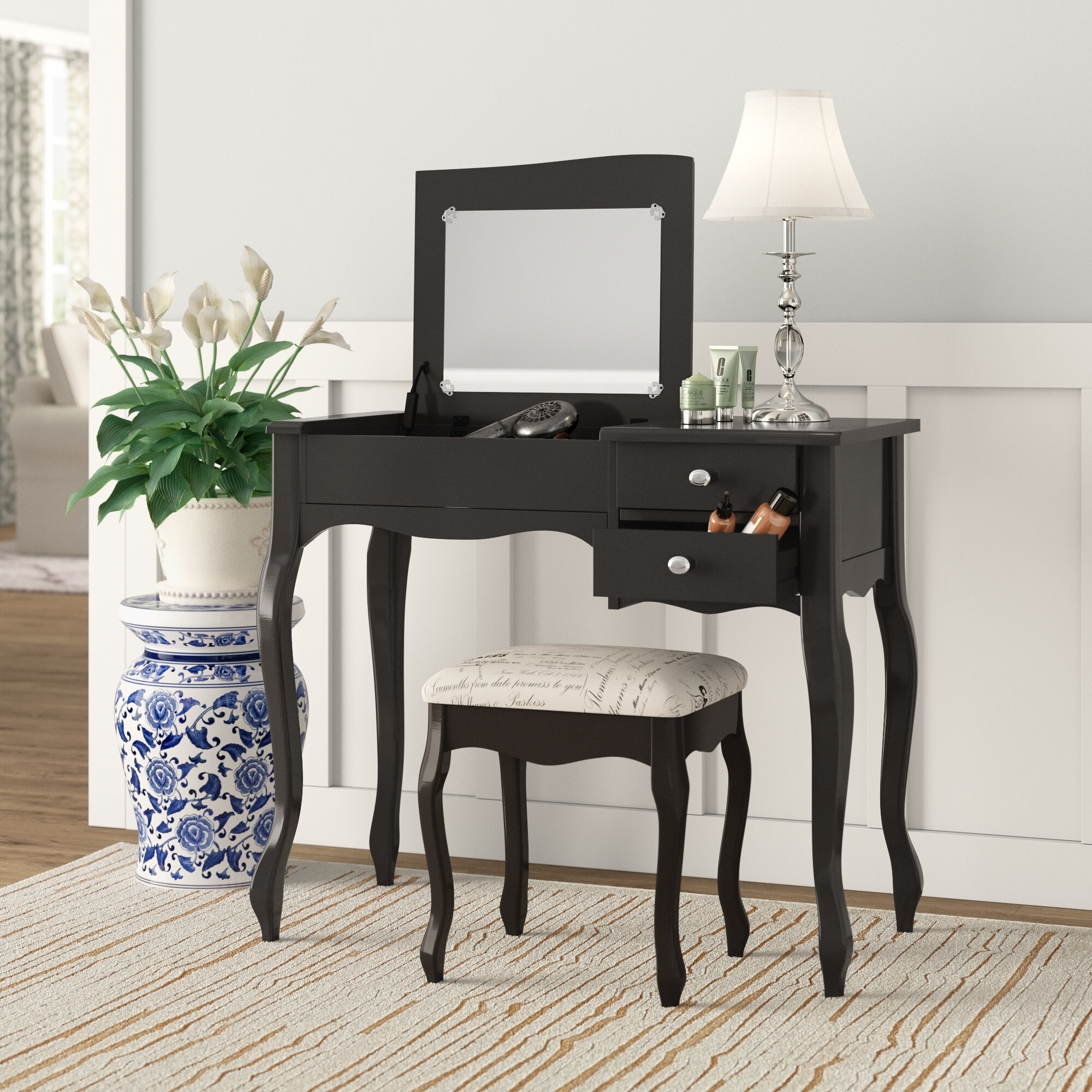 Makeup Vanity With Drawers VisualHunt