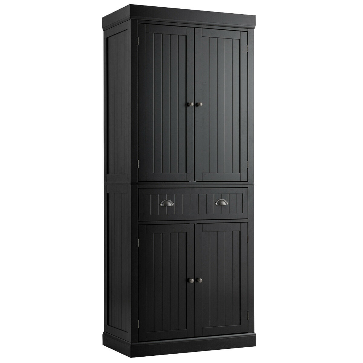 Dark wood freestanding kitchen pantry